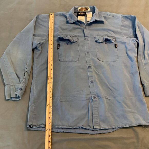 Steelguard Essentials FR Shirt Mens Large Light Blue Westex UltraSoft CAT2 - Picture 5 of 7